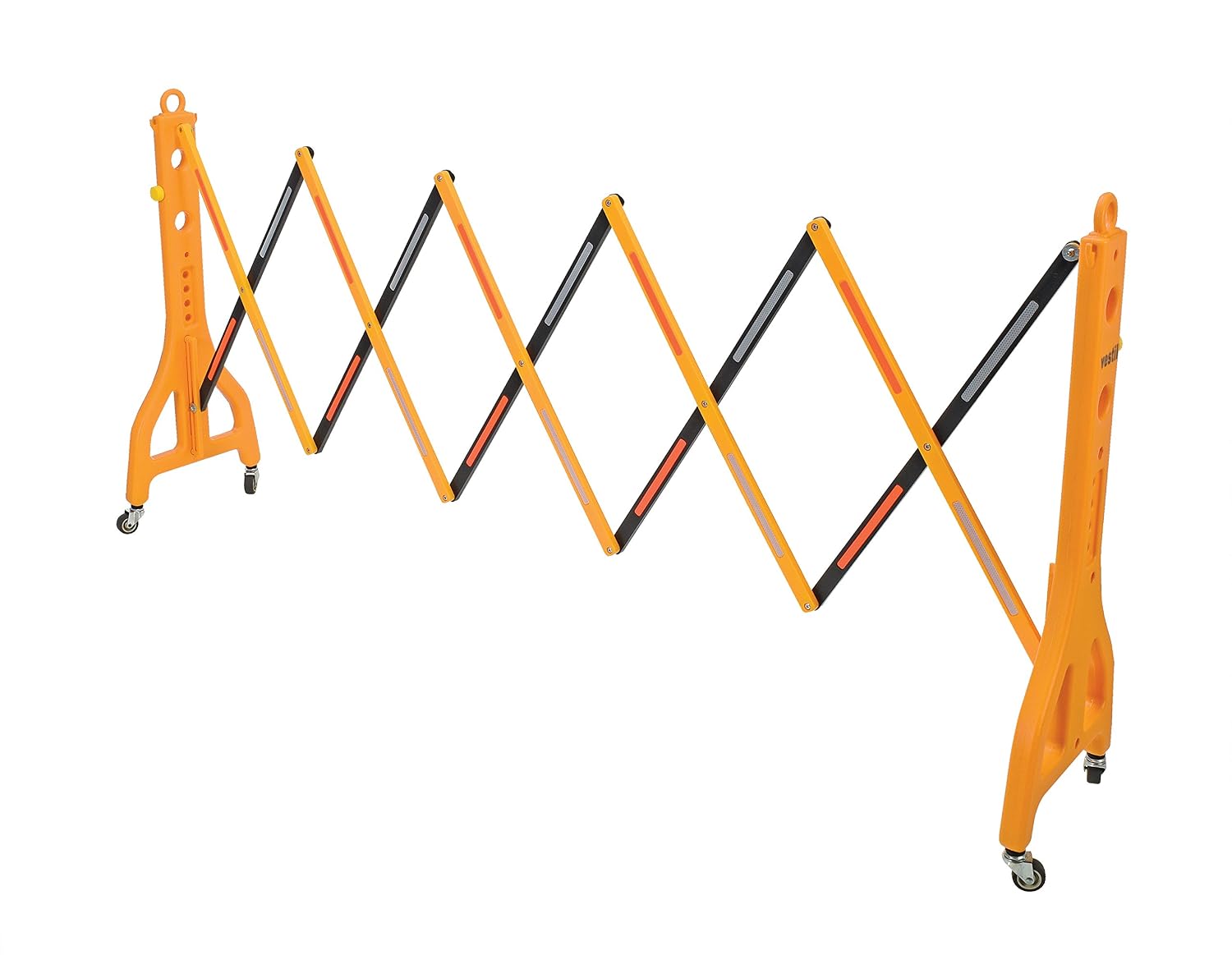 Vestil PEXGATE-30-C Plastic Expand-A-Gate with Casters 15 in. x 11-1/2 in. x 40-3/4 in. Yellow