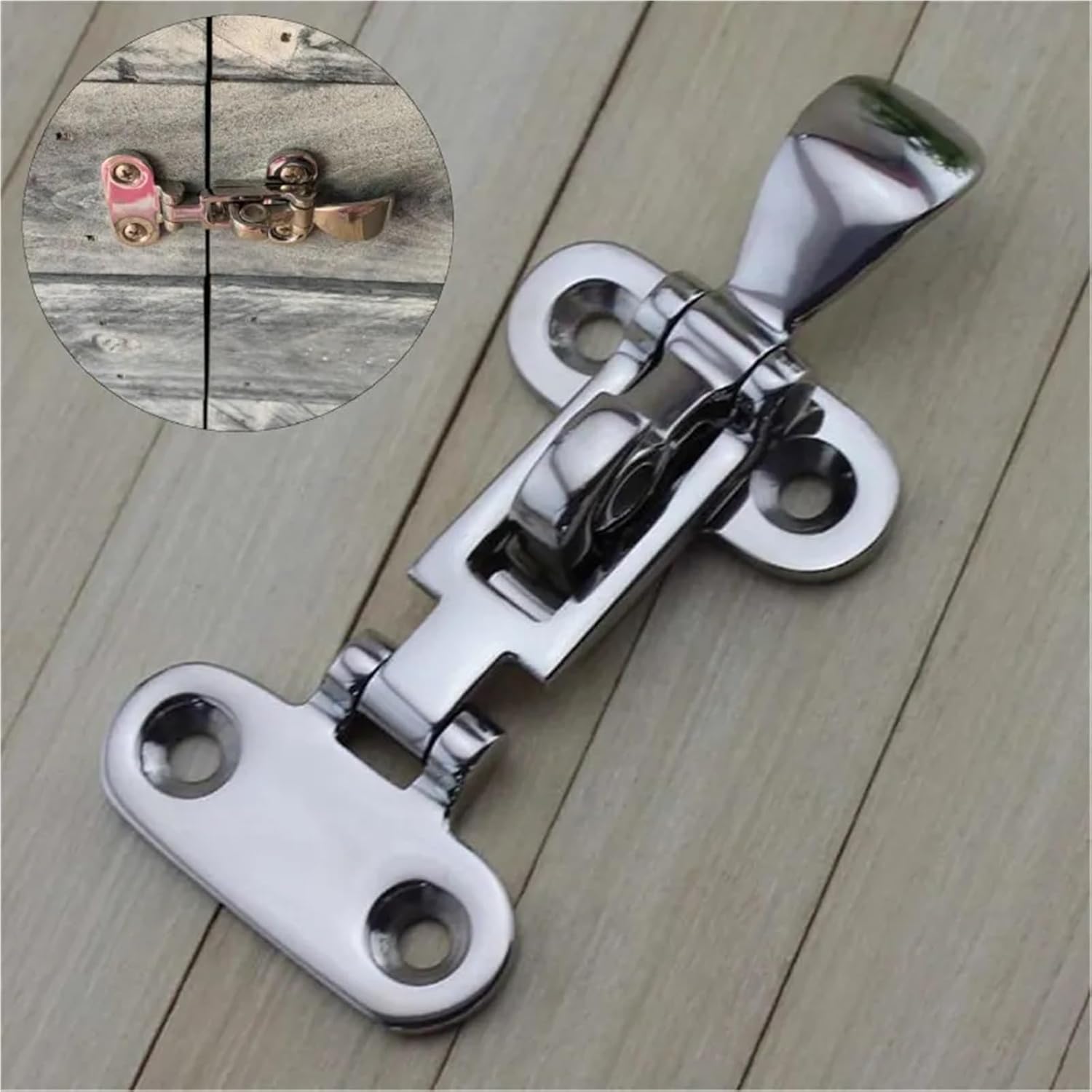 2pc Marine Boat Stainless Deck Lock Down Clamp Deck Hasp Locker Anti-Rattle Latch Fastener Marine Hardware Laundry Chute gate