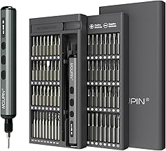MQUPIN mini cacciavite elettrico, et di Cacciaviti Magnetici 78 in 1, con 56 punte di precisione magnetiche, coppia a 5 marce, senza fili, per Occhiali, Elettronica, Orologi, Telefoni, Laptop
