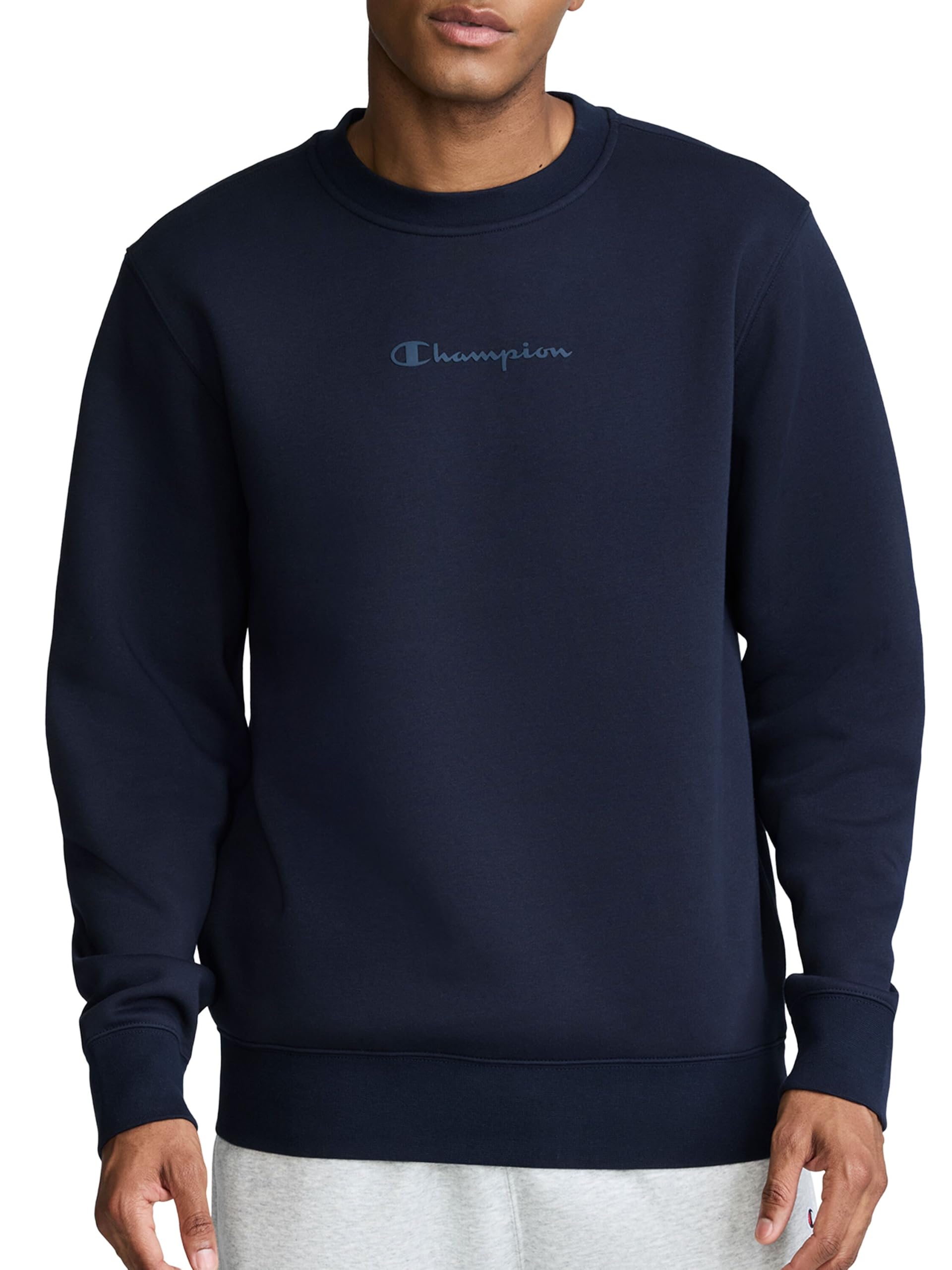 Men's Crewneck Fleece Sweatshirt, Standard Fit, Midweight, Script Logo, Available in Regular and Big & Tall