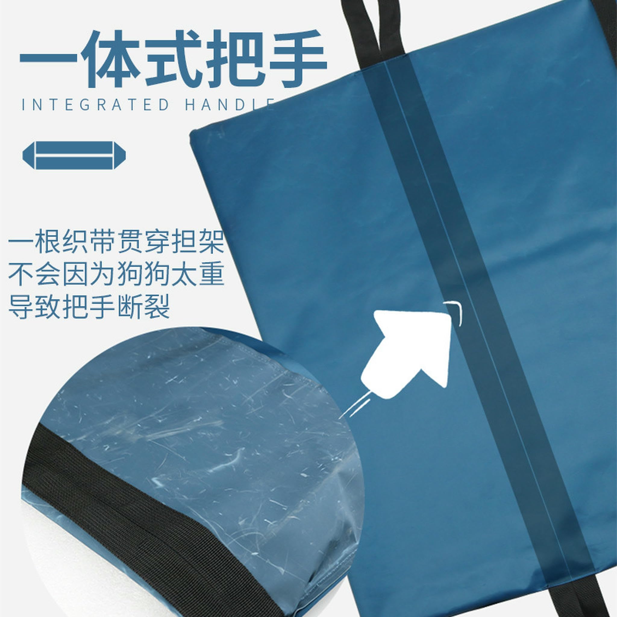 Articoli per Animali Domestici Pet Pieghevole Portatile Riutilizzabile First Aid Stretcher, Stretcher Barella di Emergenza Spessa E Rinforzata-Blu