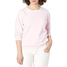 womens Crewneck Sweatshirt, Ecosmart Fleece Pullover With V-notch, Sweatshirt for Women