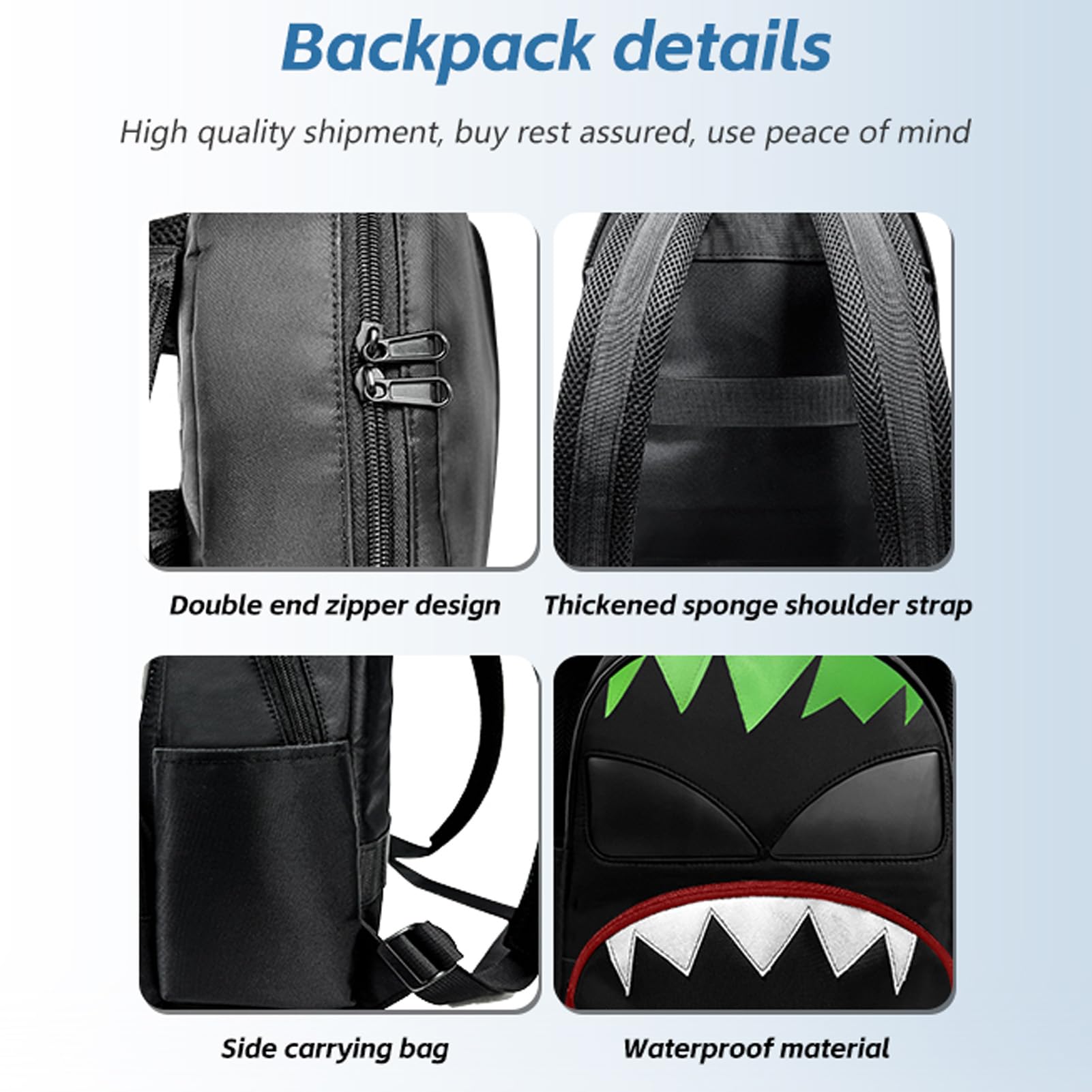 LED Rucksack Motorrad, LED Backpack, Motorrad Rucksack, 32x64 LED Rucksack, Großes Fassungsvermögen, Programmierbarer, Wasserabweisender Motorrad Reise Laptop Rucksack