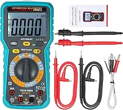 Multímetro automotivo digital LCD de 6000 contagens True RMS testador universal com lanterna