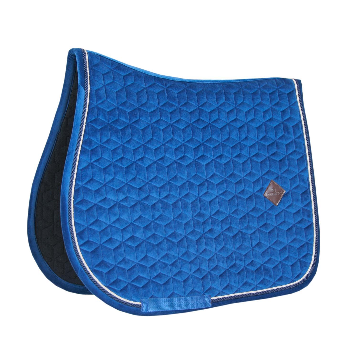 Kentucky Horsewear Velvet Saddle Cloth Basic Jumping - Navy Saddle Cloth - Springform Cake Tin with Double Cord - Breathable - Machine Washable - Shock Absorbing