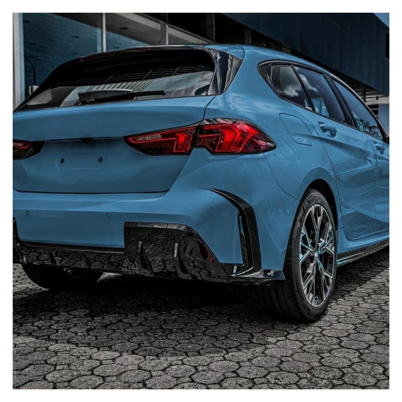 Aile Aileron Garniture de Pare-Chocs arrière de Voiture, Style MP, ailerons latéraux, Kits carrosserie pour BMW Série 1 2024+ Tuning Becquets Voiture