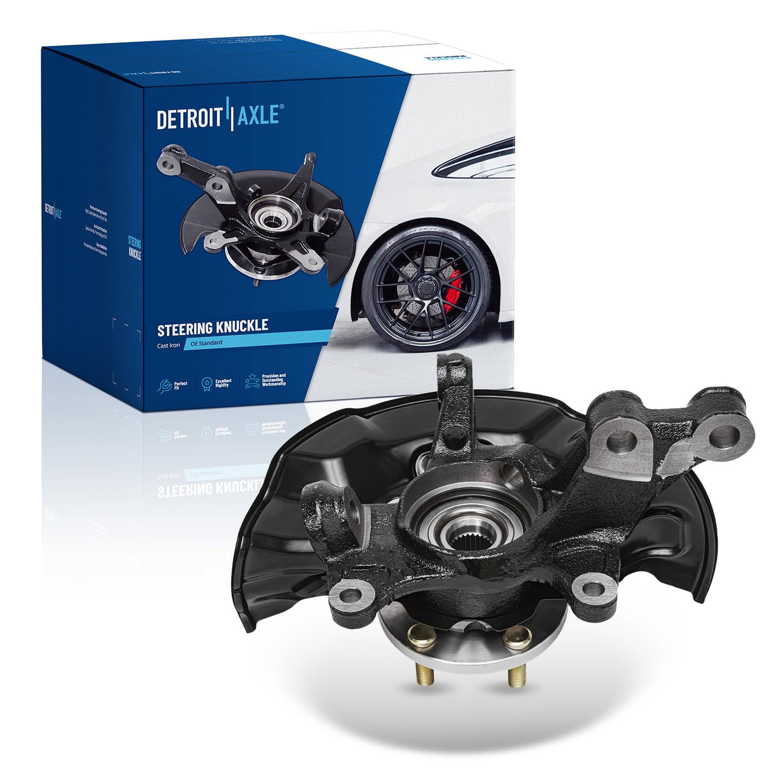 Detroit Axle - Front Left Steering Knuckle for 2009-2018 Toyota Corolla