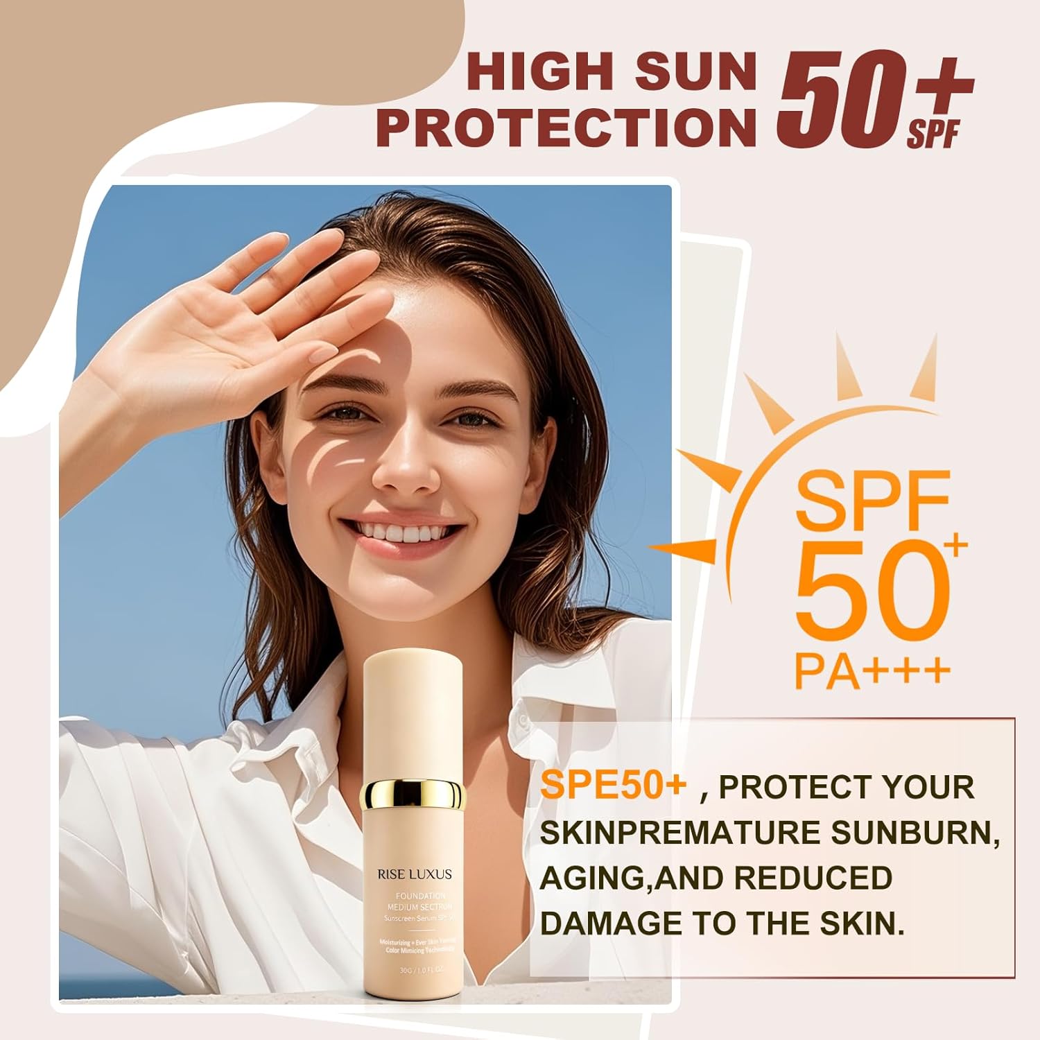 Ultrablend 4 In 1 Foundation, 2025 New Upgrade Match Skin Color Changed Foundation Liquid With Spf 50,Glowing Hydrating, Waterproof for Makeup - Image 5