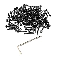 Vista 161 de iexcell Juego de 50 tornillos M4 x 20/25/30/35/40 de acero de aleación de grado 12.9, acabado de óxido negro