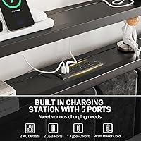 Vista 4 de OLEVS Base de cama individual con luces LED y salidas USB, cama individual de plataforma con cabecera de almacenamiento, no necesita somier, fácil