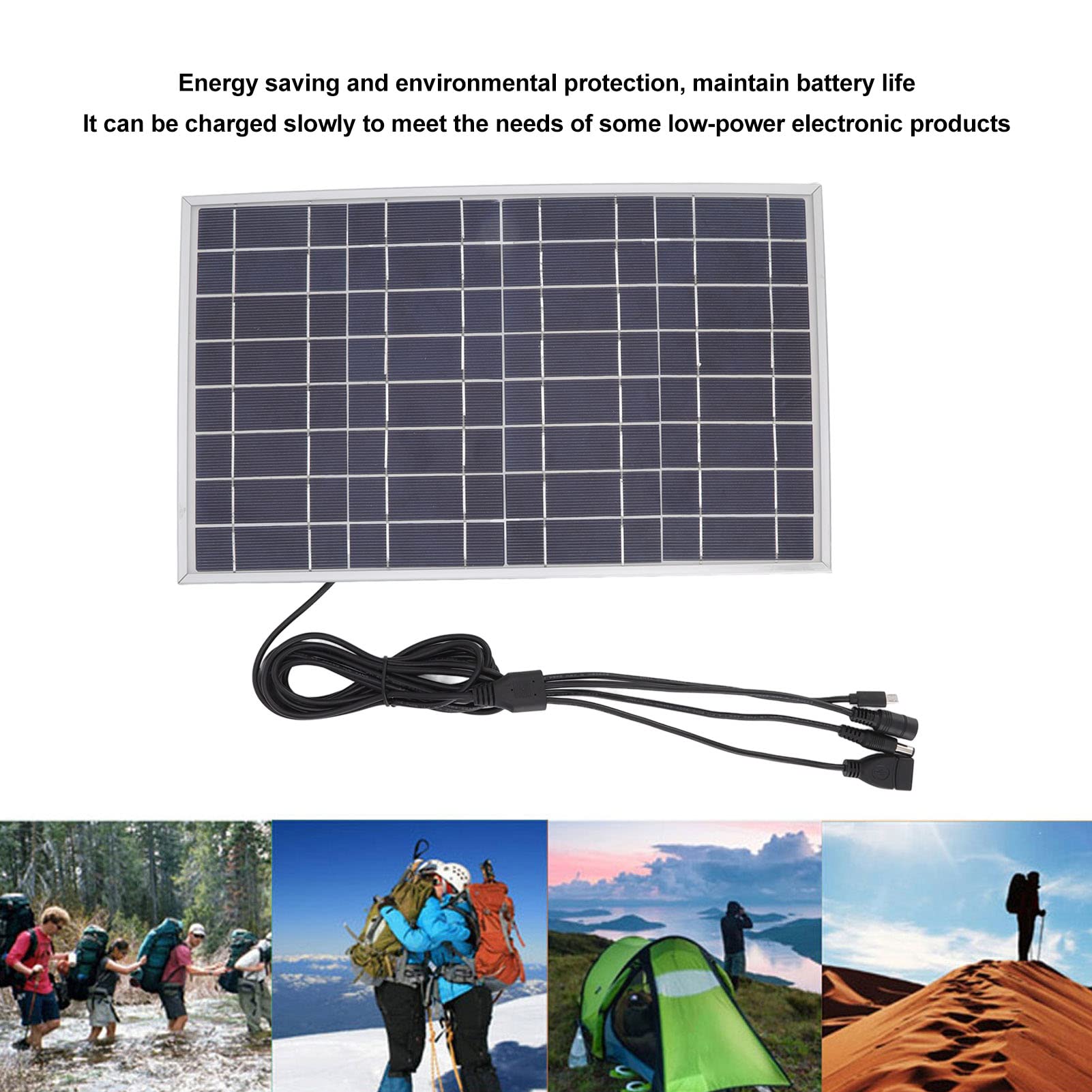 Pannello solare, 8V 15 W per barca per auto ad alta efficienza Pannello di ricarica solare a batteria per esterni