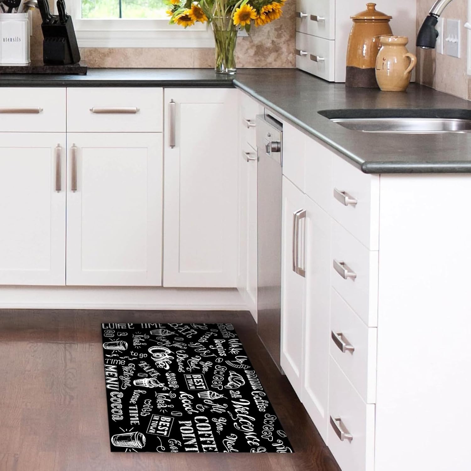Anti Fatigue Kitchen Rug Non Slip Cushioned Mats for Floor Waterproof Carpet Runner for Sink Laundry Standing 48x72in