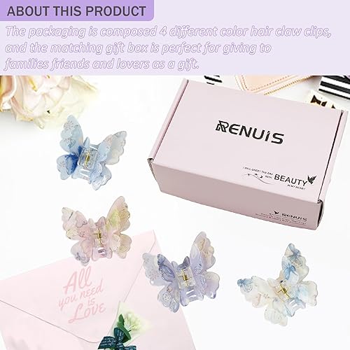 Miniatura 8 de 12 pinzas para el cabello de mariposa transparentes, pinzas acrílicas para cabello grueso, delgado y mediano, antideslizantes, pinzas de mariposa