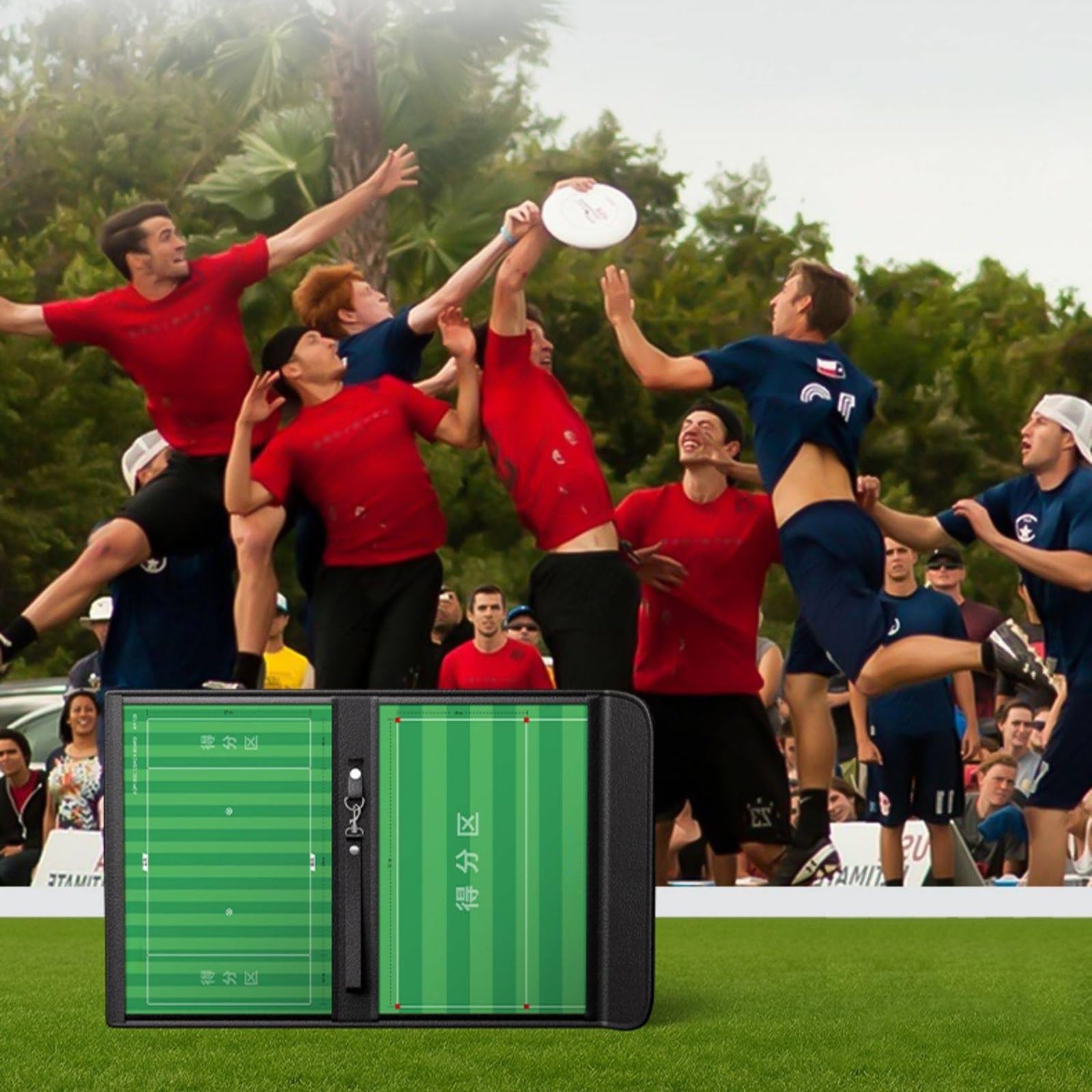 Lavagna Tattica Portatile per Allenatori di Frisbee, Lavagna Frisbee, Materiale Resistente, Elegante e Pratica; Include Cancellino, Pennarello Cancellabile e Pedine Magnetiche