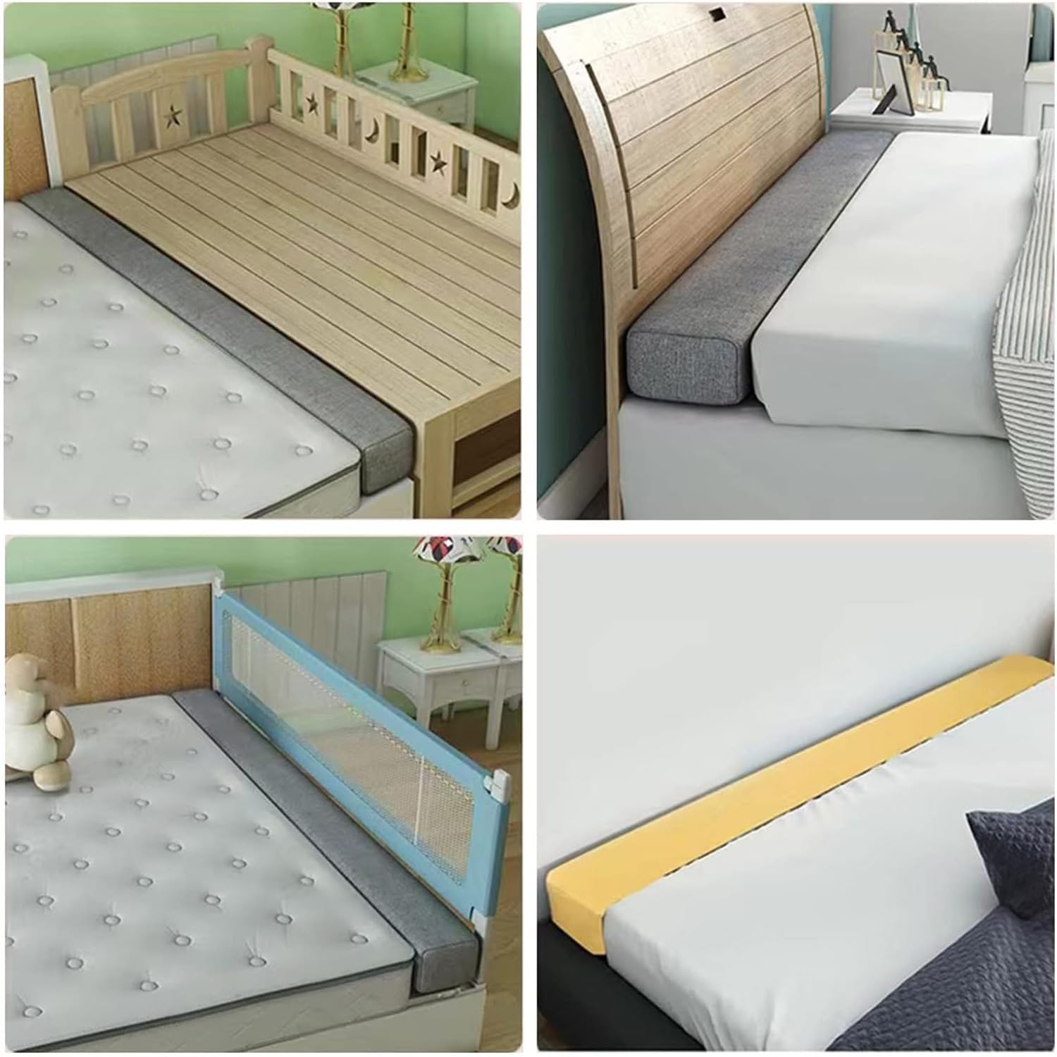 Alargador De Colchón, Rellenador De Huecos For Cama, Almohada Entre Cabecero Y Colchón O Pared, Espuma De Alta Densidad con Funda Extraíble(Color7,150x5x30cm)