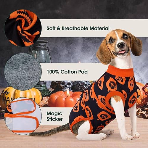 Miniatura 136 de Kuoser Traje de cirugía para perro, cómodo traje de recuperación para perros, mameluco protector posoperatorio, alternativa suave al cuello E
