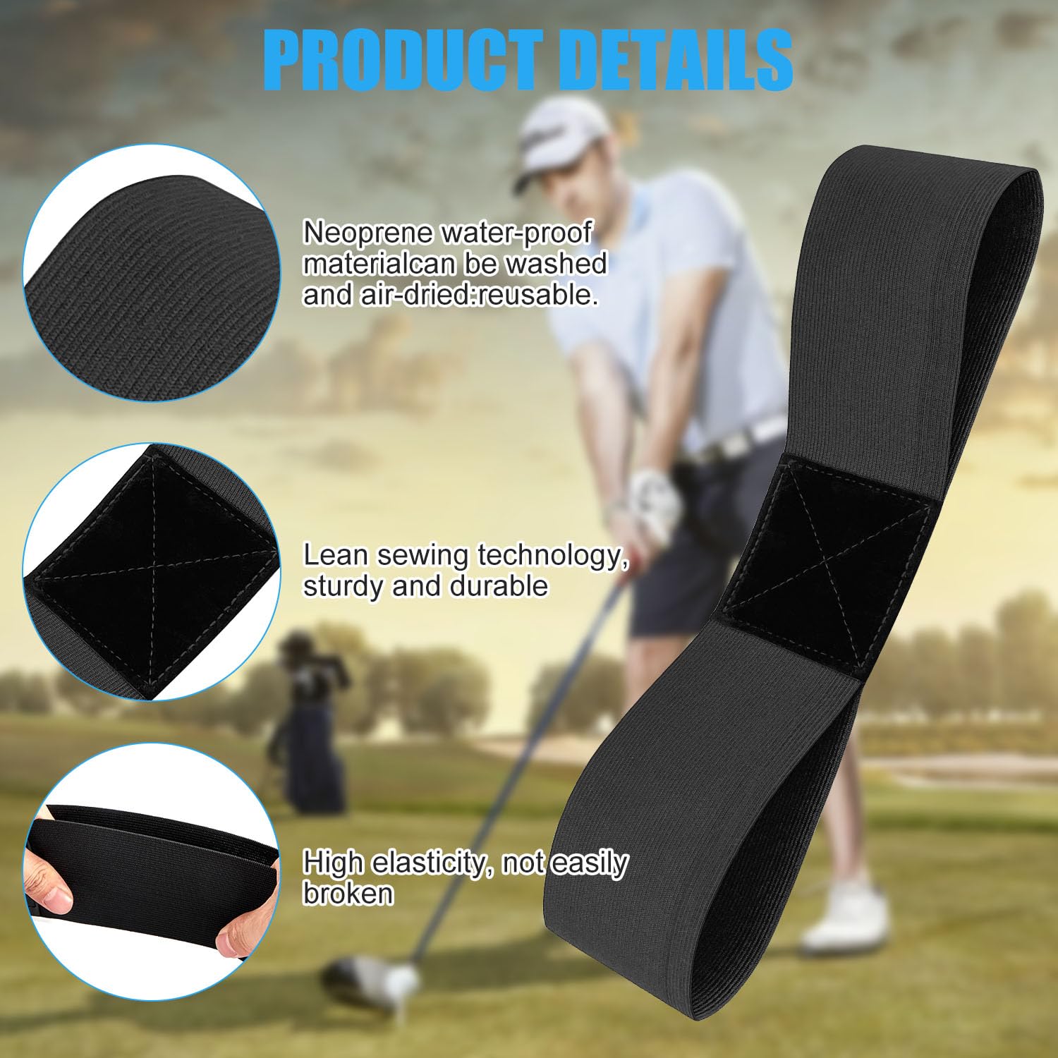 Golf Swing Trainer, Wrist Correction & Arm Band Set for Beginners