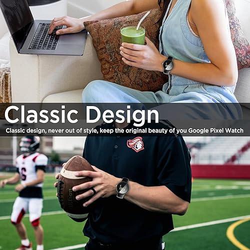 Miniatura 6 de Miimall - Funda compatible con Google Pixel Watch 2 (2023) Pixel Watch con protector de pantalla, cubierta de policarbonato duro antiarañazos,