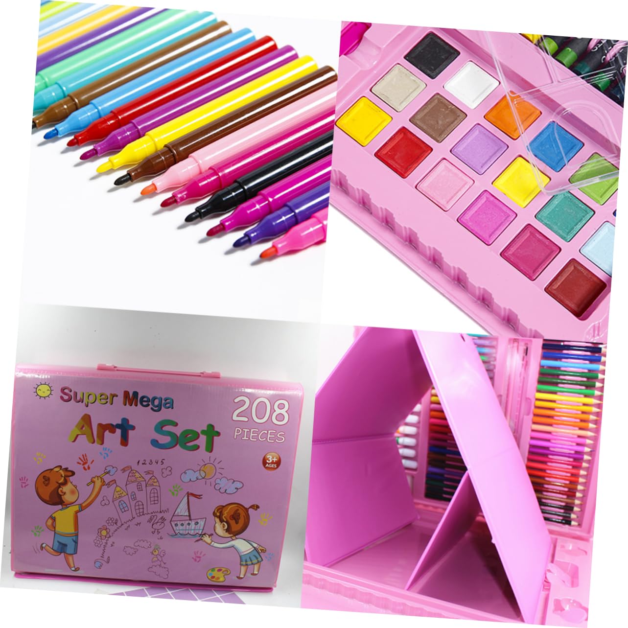 Gadpiparty Gelstifte zum Ausmalen mit 208 Stück Bunte Gelstiftminen aus Kunststoff Feine Spitze und Fließende Tinte Nachfüllungen für Textmarker Geeignet für Erwachsene und Kinder