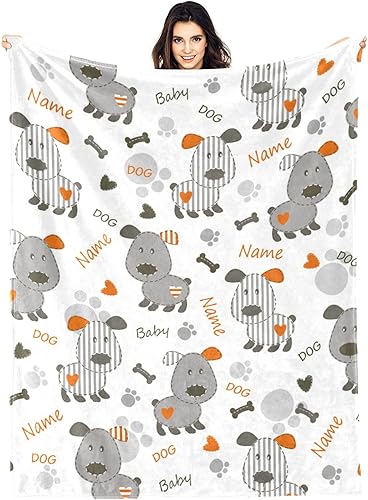 Miniatura 27 de Manta de dinosaurio personalizada con nombre, mantas con nombre personalizado para bebés niños y niñas, mantas de bebé personalizadas con diseño