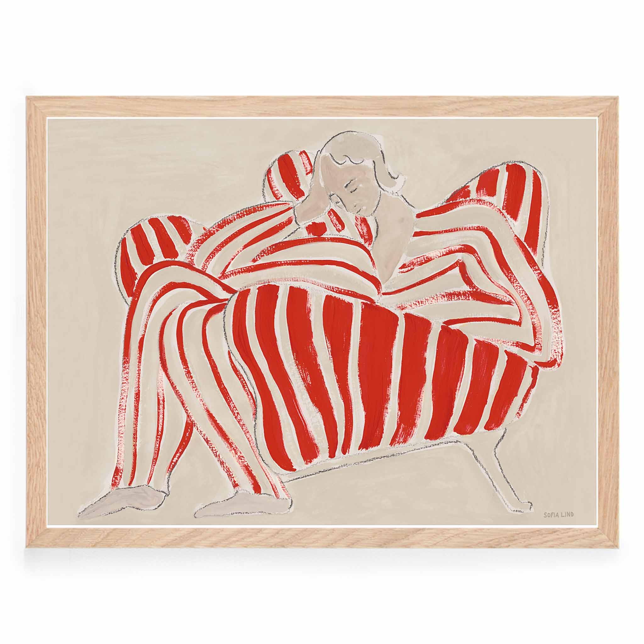 Amazon.com: THE POSTER CLUB Poster Red Chair (11.8 x 15.7 inches