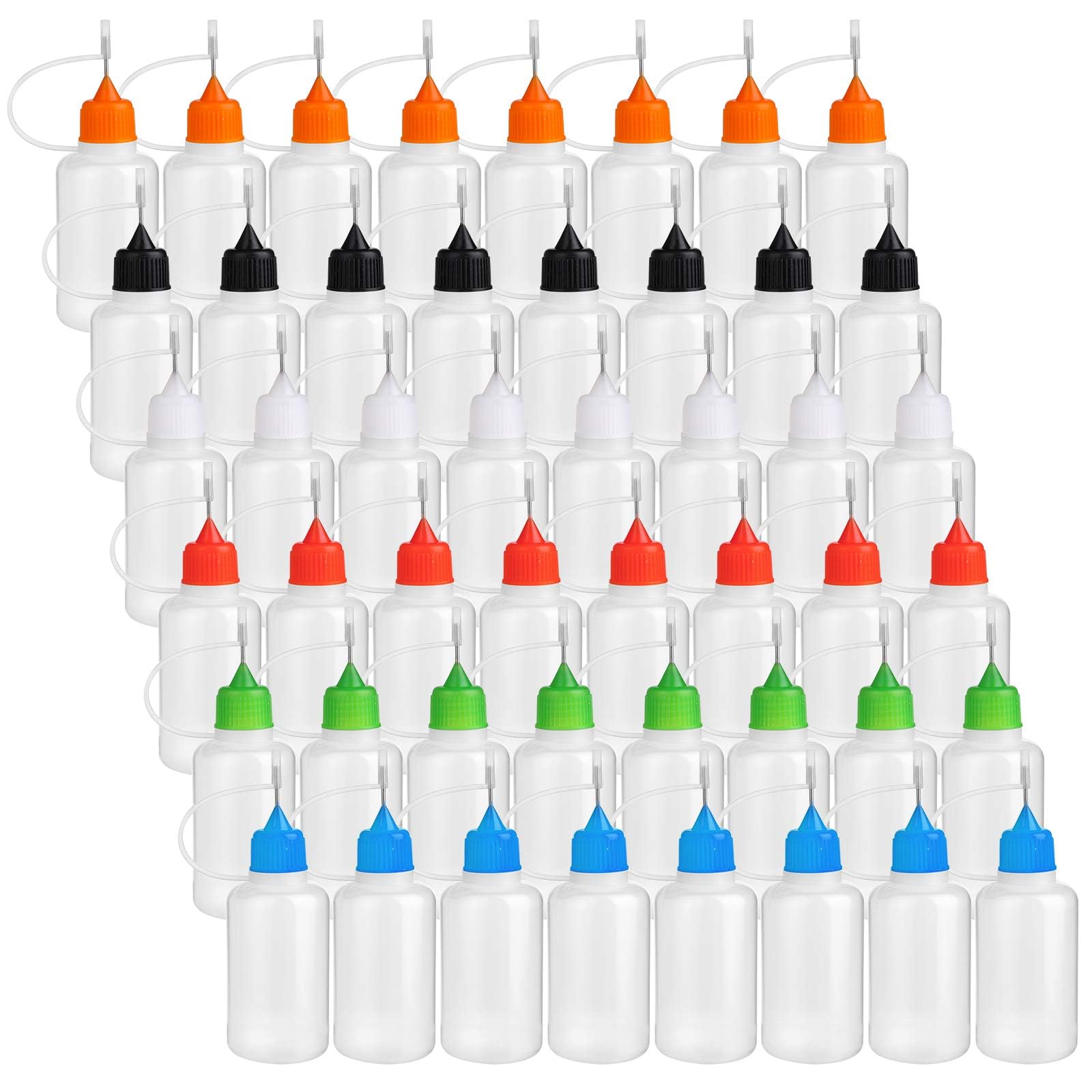 6 Stück Nadelflasche 30ml, Nadelflaschen Set mit 12