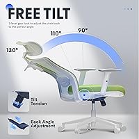Vista 6 de FLEXISPOT Silla de oficina ergonómica clásica con respaldo alto, silla giratoria para computadora, sillas de escritorio ejecutivas, con soporte
