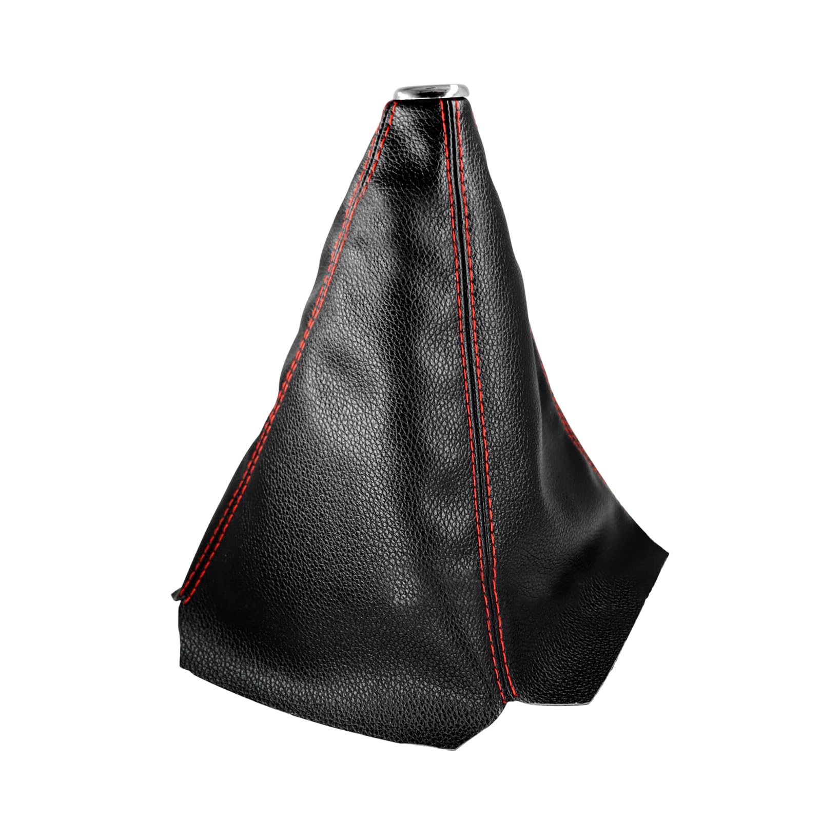 Car Shift Knob Dust Cover, Gear Shift Knob Cover for Protection, Leather Manual/Automatic Shifter Shift Boots Cover, Decorate Car Interior, Universal Car Accessories (Black+Red PU)