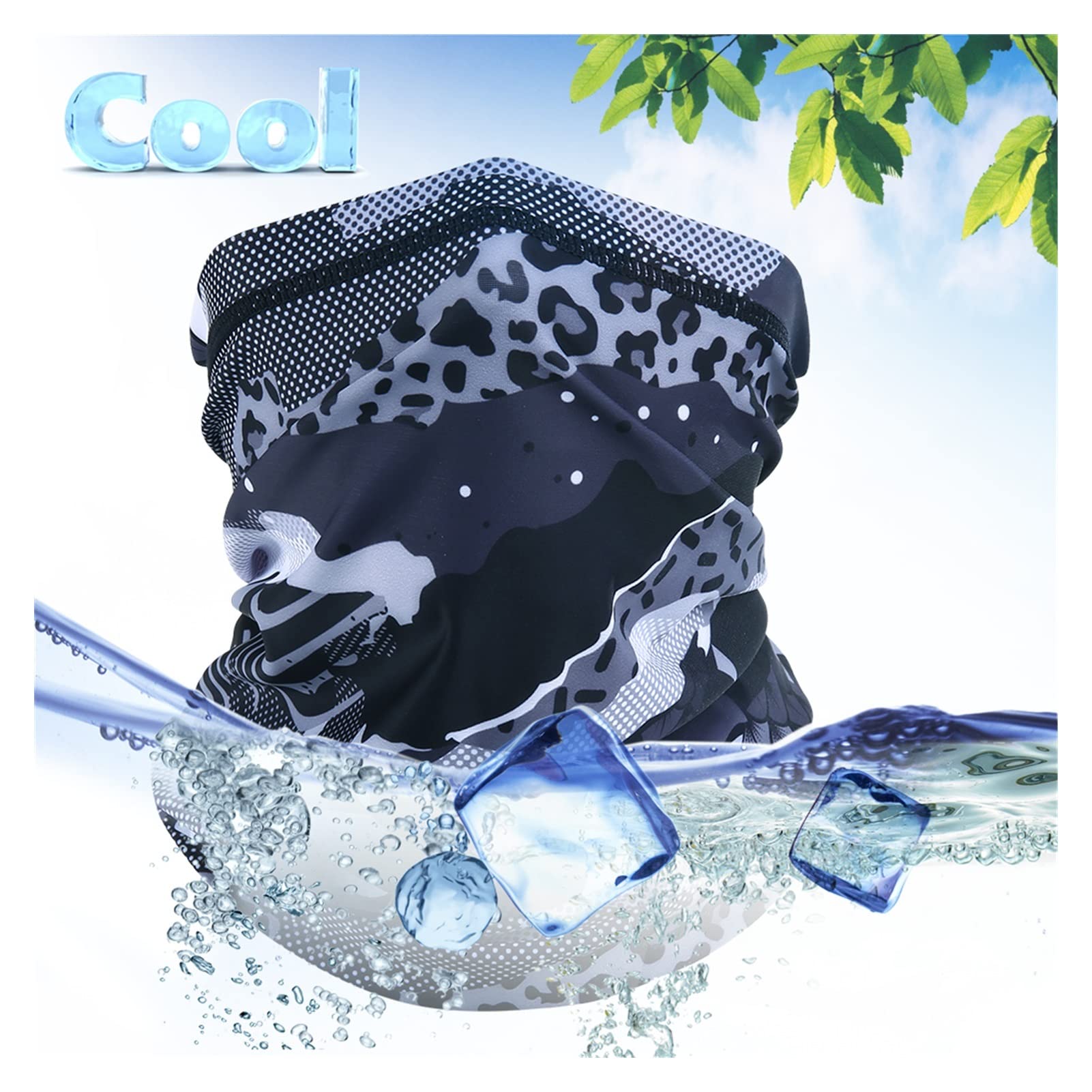 Impreso Verano Transpirable fría pandana Ciclismo Corriendo Bufanda ski Montar Pesca Deportes Medio mascarilla de mascarilla Hombres Mujeres