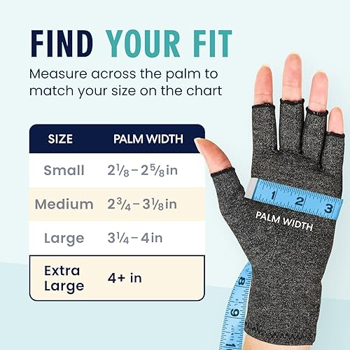 Miniatura 18 de Dr. Frederick's Original Grippy - Guantes de artritis para mujeres y hombres, guantes de compresión antideslizantes para aliviar el dolor