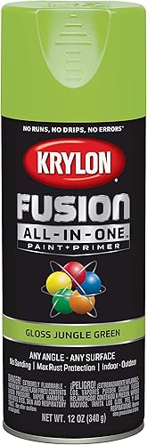 Miniatura 3 de Krylon K02712007 Fusion - Pintura en aerosol todo en uno para interiores y exteriores, color negro brillante.