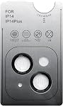 TENOC Protecteur d'objectif pour caméra iPhone 14 & iPhone 14 Plus, 9H Couverture d'écran de caméra en verre trempé, anneau individuel en métal noir