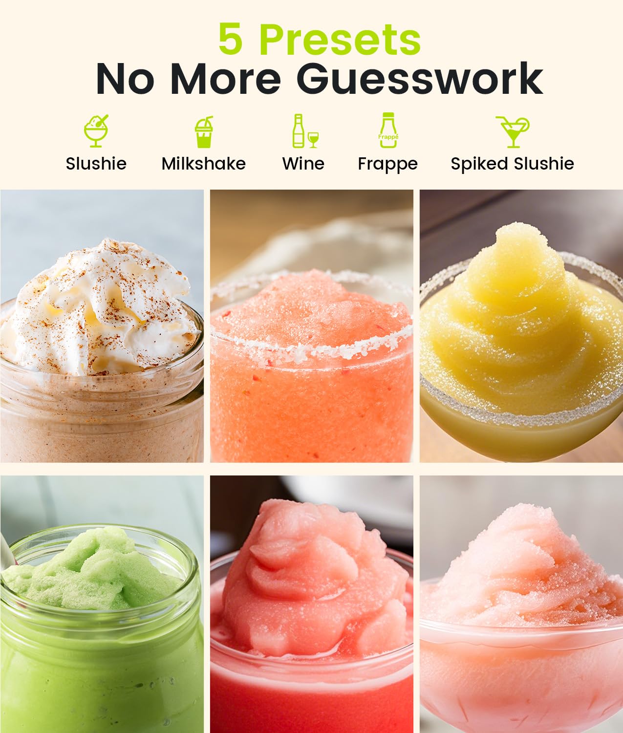 Cyberchill Slushie Machine, Slushy Machine For Home With LED Display - 5 Preset Programs & 24h Delay Start&Freshness, No Ice Needed Frozen Drink Maker For Frozen Margaritas, FrappéS & Ice Cream on Fridge.com - View 2