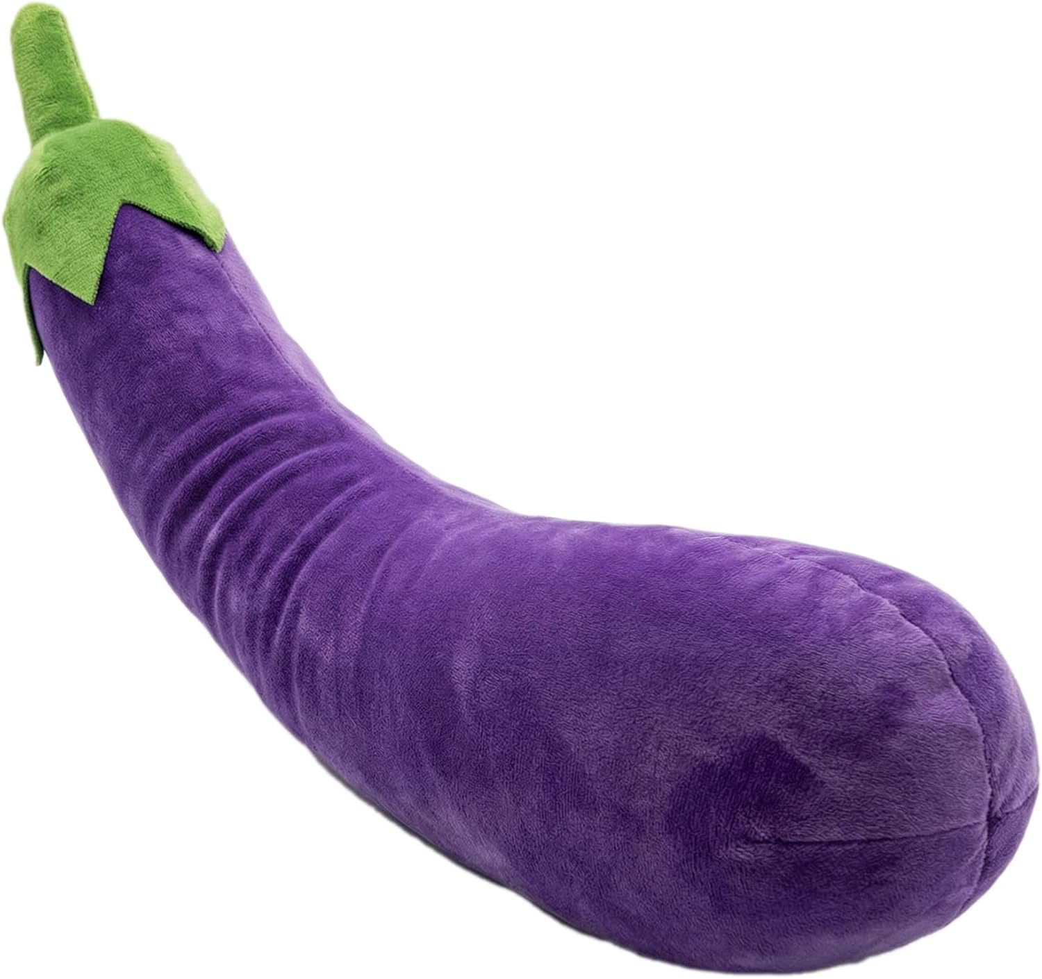 Pet Lou 29 Inch Eggplant Plush Dog Toy for Soft Chewers, Extra-Long Squeaky & Crinkle Dog Toy, Super Soft Stuffed Anti-Boredom Pet Plush Toy