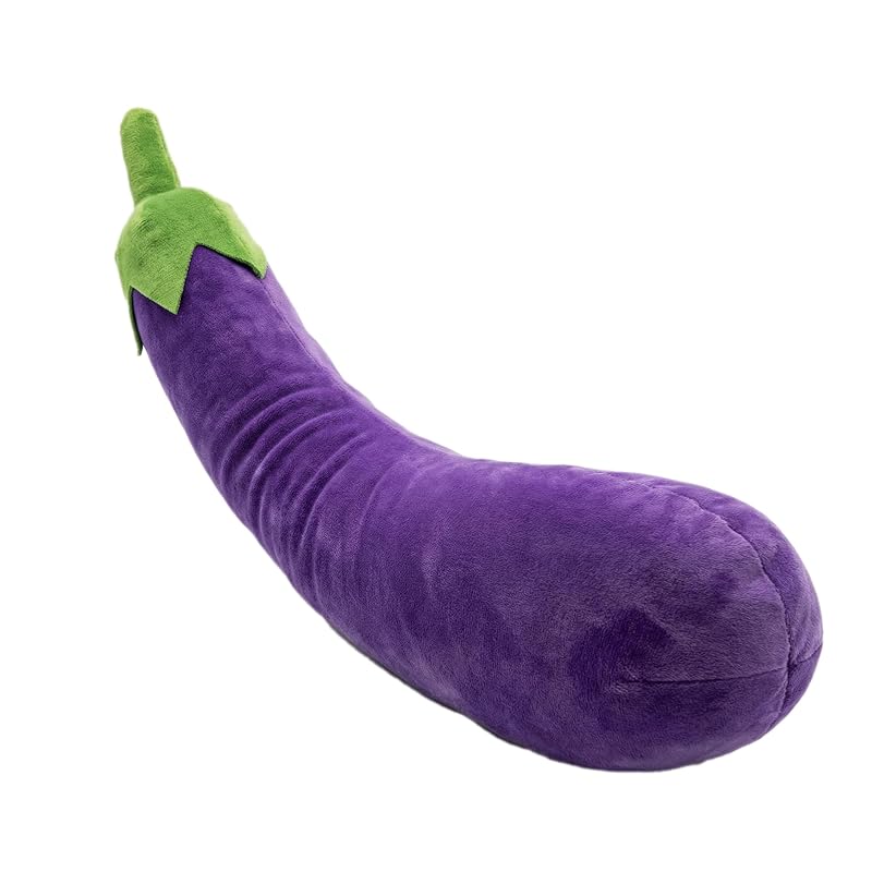 Brinquedo de Pelúcia para Cães Pet Lou Fresh Food Berinjela com Apitos e Papel Sonoro, 73,66 cm