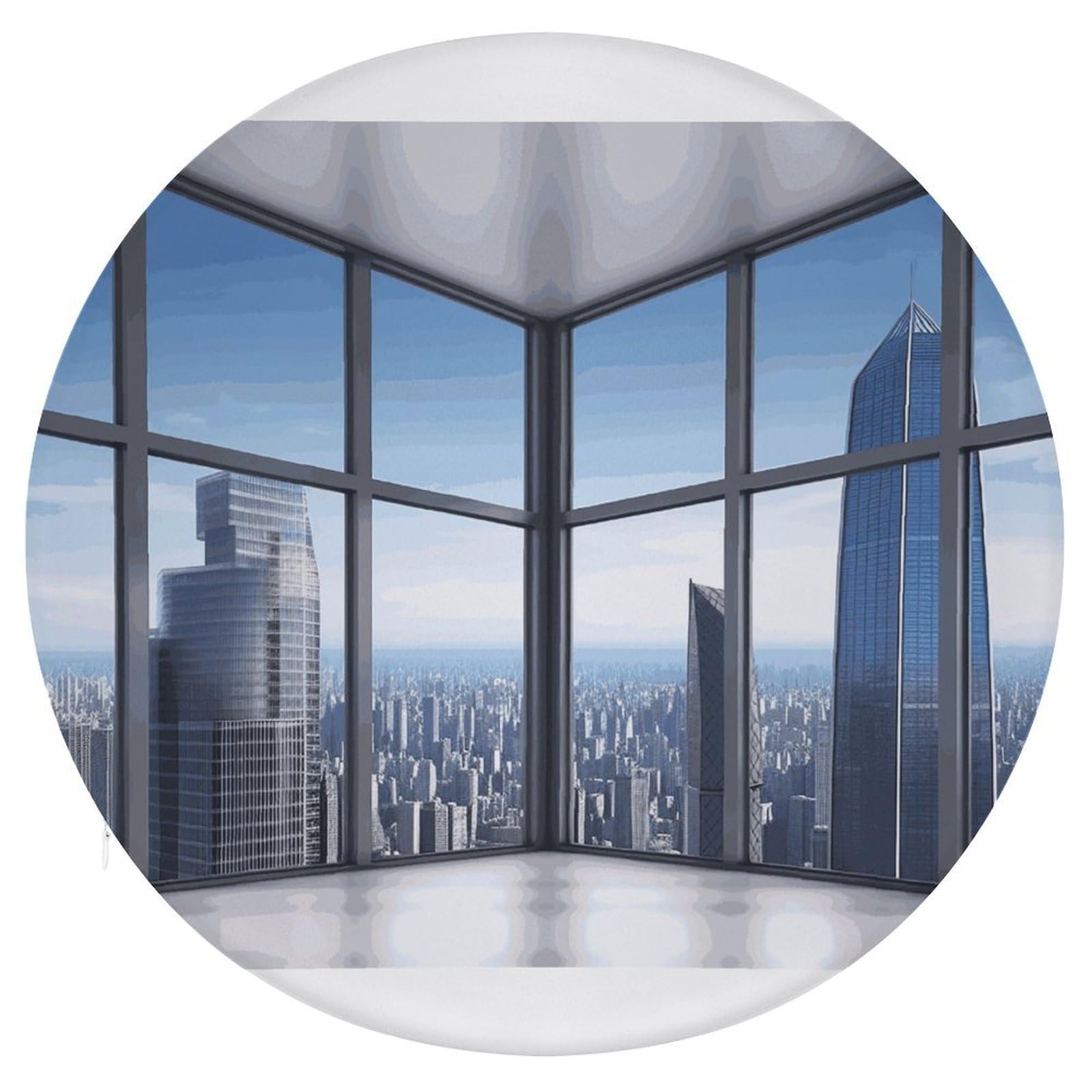 Adfgyerh Style Skyscraper Buildings Cushion Memory Foam Pillow Core，Seat Cushion Detachable Design，Chair Cushions Suitable For All Seasons, And Can Be Used In Offices, Dining Rooms, Homes, And Other Settings.