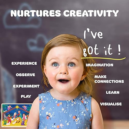 Miniatura 7 de MoinKidz - Rompecabezas de 48 piezas para niños de 3 a 5 años, rompecabezas de Navidad para niños de 4 años, cada pieza es única, rompecabezas de