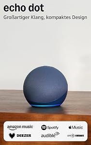 Echo Dot (Neueste Generation) | Smarter WLAN- und Bluetooth-Lautsprecher und gigantischem, sattem Klang | Tiefseeblau, mit Alexa+ Early Access