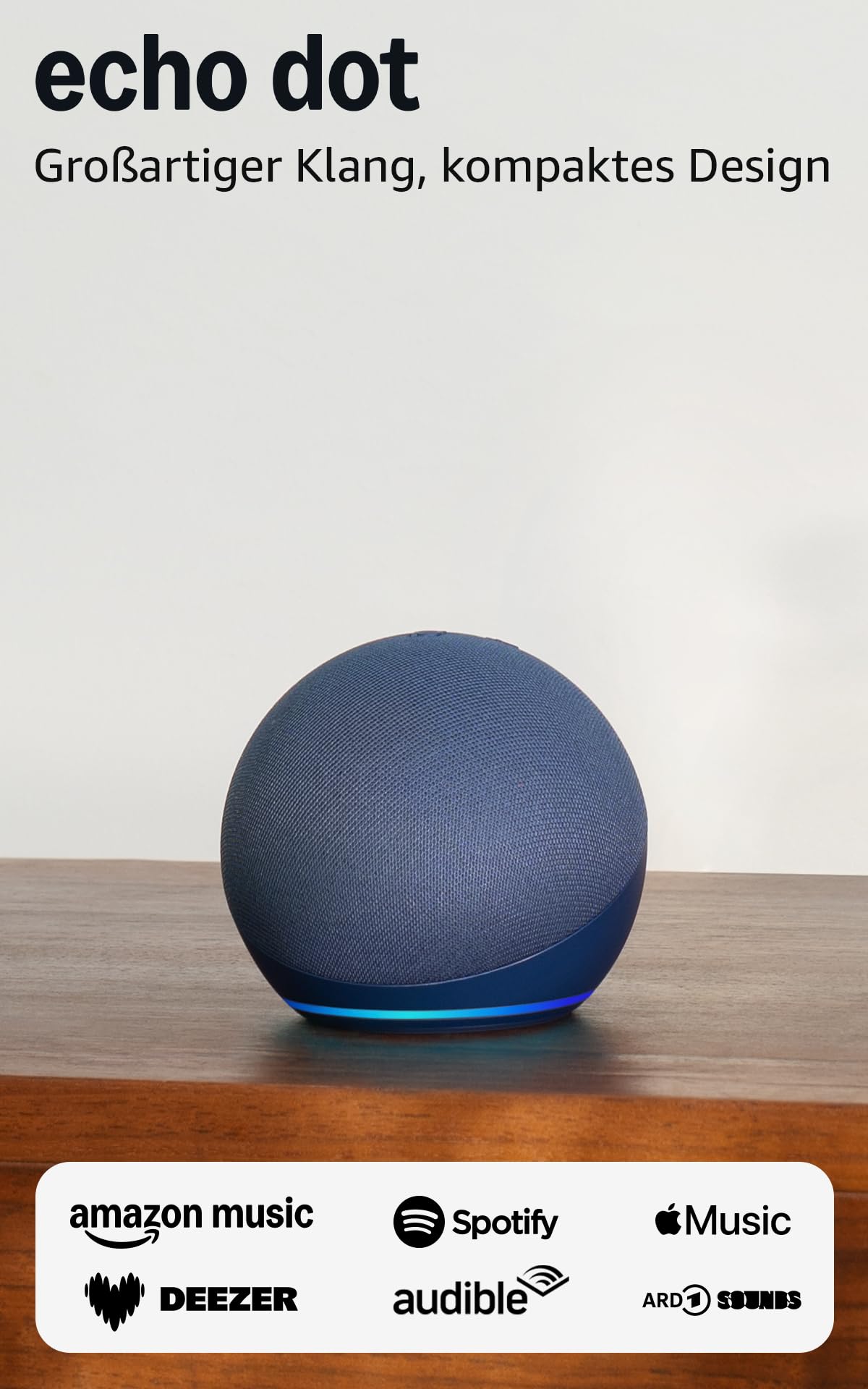 Echo Dot (Newest gen) smart speaker with Alexa | Deep Sea Blue
