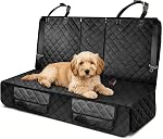 Waterproof Car Seat Cover for Dogs – Heavy Duty Nonslip Bench Seat Protector with Side Flaps, Scratchproof Soft Pet Backseat Cover for Cars, Trucks, SUVs, Universal