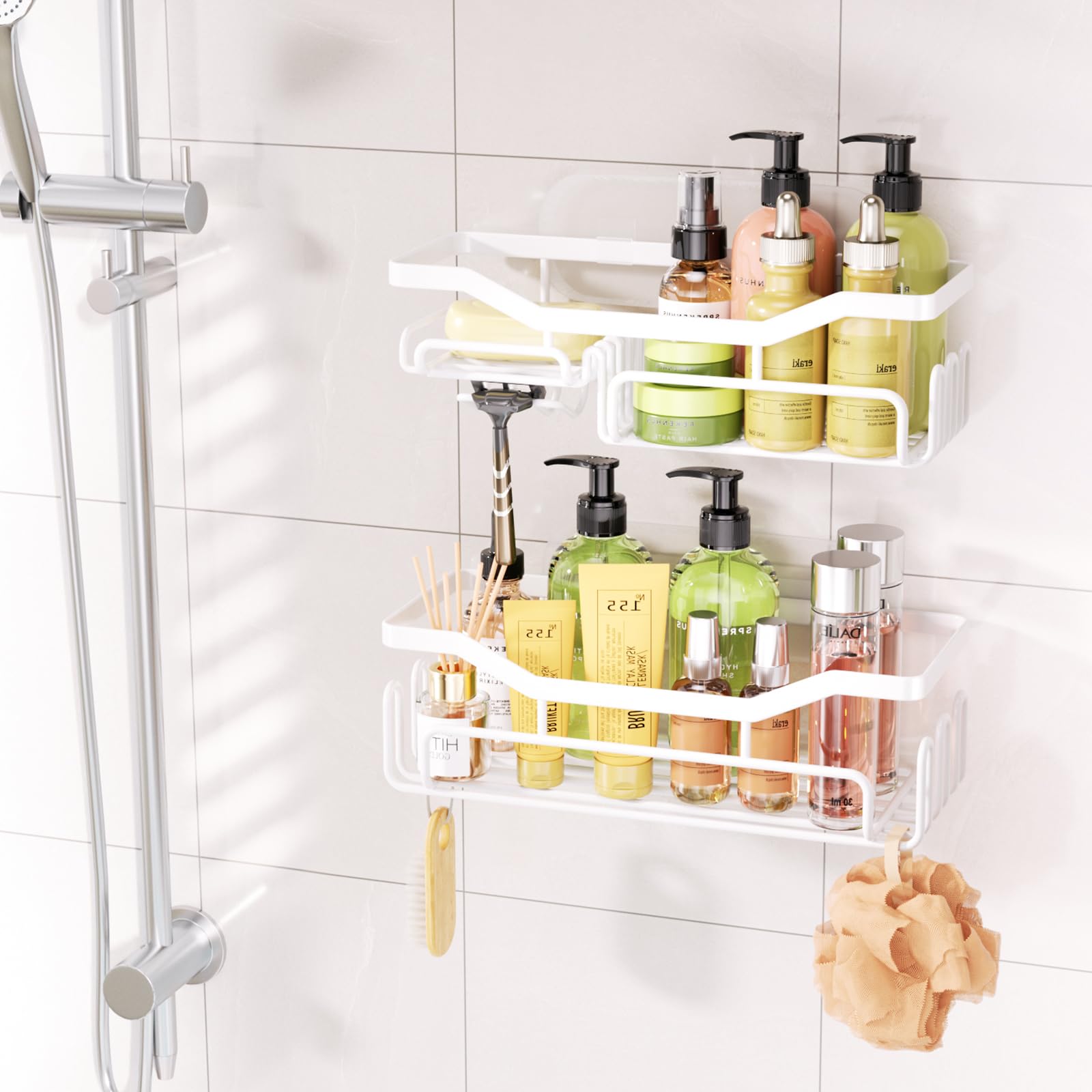 HapiRm SUS304 - Mensola da doccia senza porta in acciaio INOX, con 11