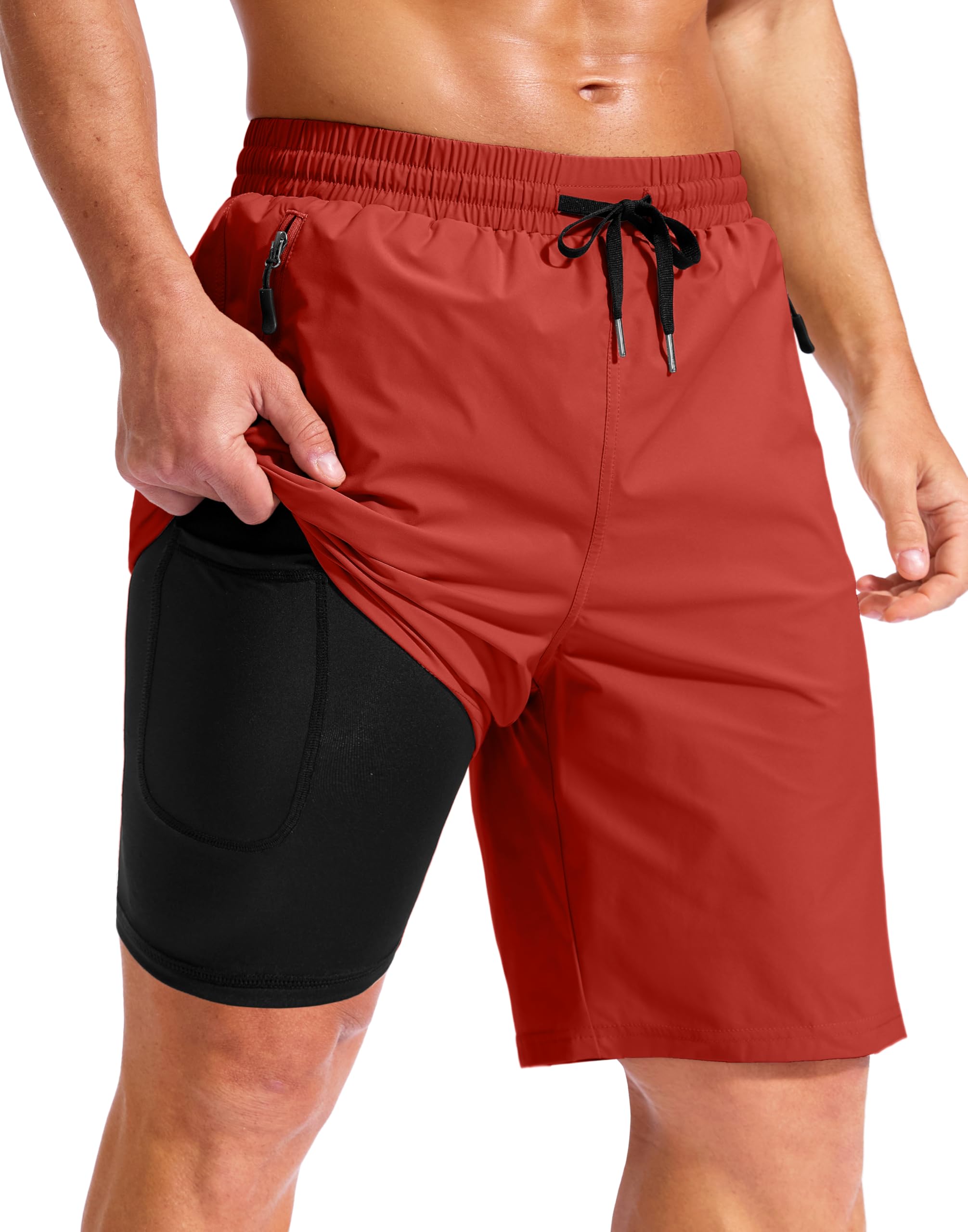 G Gradual Mens Swim Trunks with Compression Liner 7"/9" Board Shorts