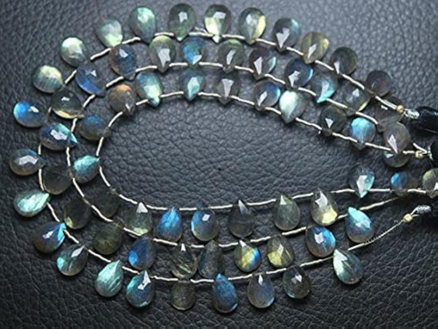 Labradorite bleue briolette 10mm de qualité gemme supérieure pour bijoux de créateurs