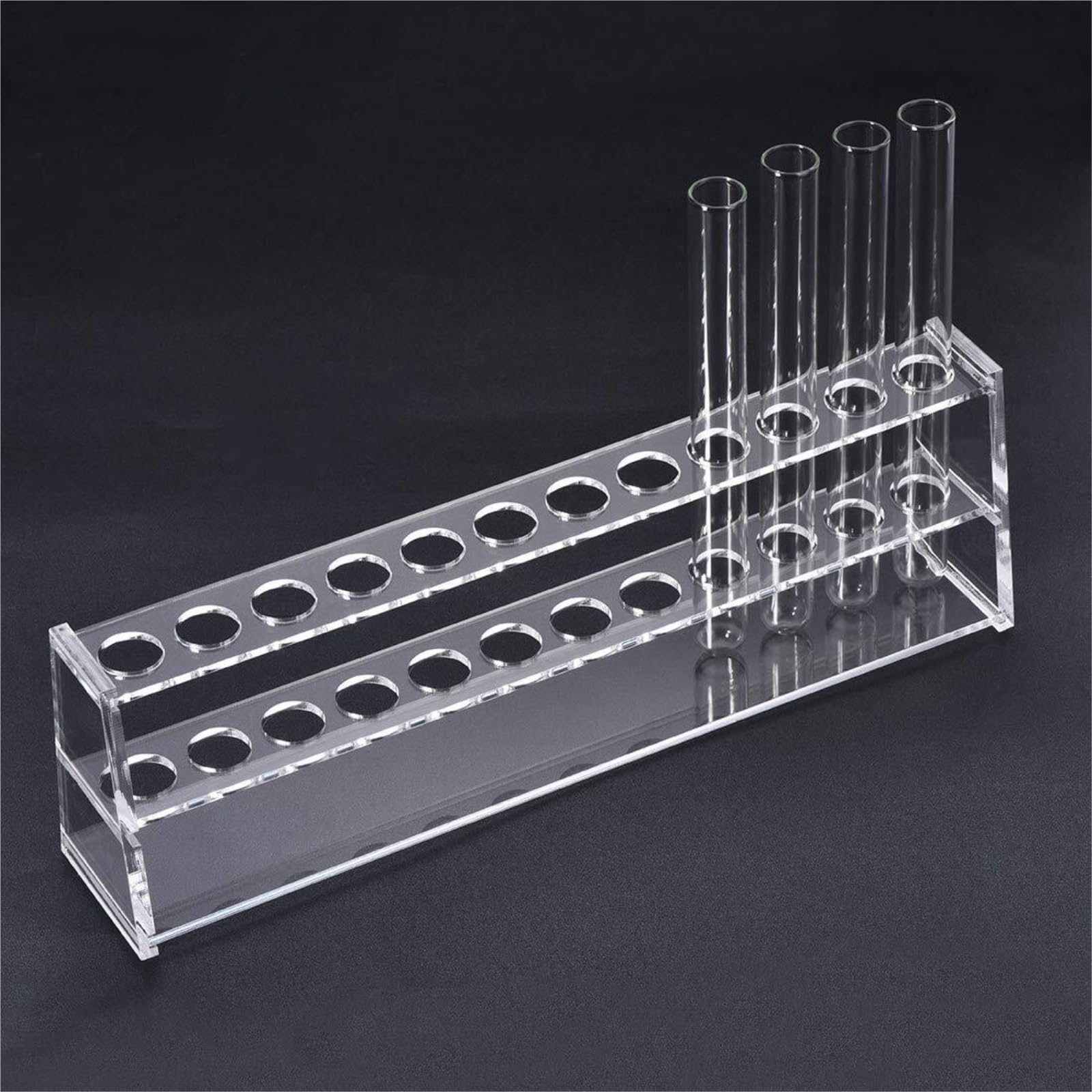 Gradilla De Tubo De Ensayo para Laboratorio Soporte For Tubos De Ensayo Laboratorio Acrílico 12 Orificios For 10 Ml