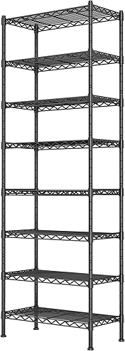 Miniatura 20 de GIOTORENT Unidades de Estantería Metálica de Pie de 5 Niveles, Estante de Alambre de Altura Ajustable Rack de Exhibición para Lavandería Baño Cocina