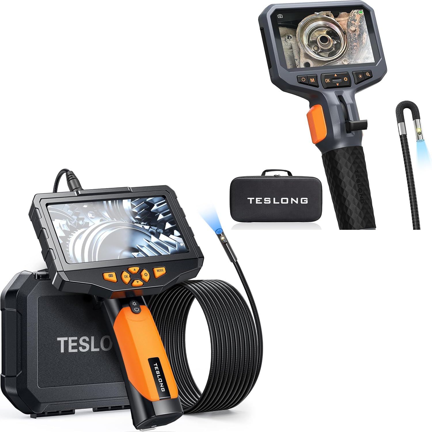 Teslong Dual Lens Inspection Camera & Dual Lens Articulating Borescope