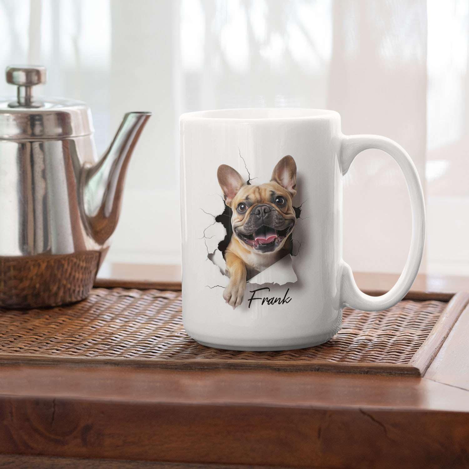 Amazon.com: French Bulldog Dog Coffee Mug 11oz, Custom Unique Name Ceramic  Cup, Personalized Dog Themed Decorative Cup, Customized French Bulldog  Lover Mug, White Mug For Friends, Coworkers : Home & Kitchen