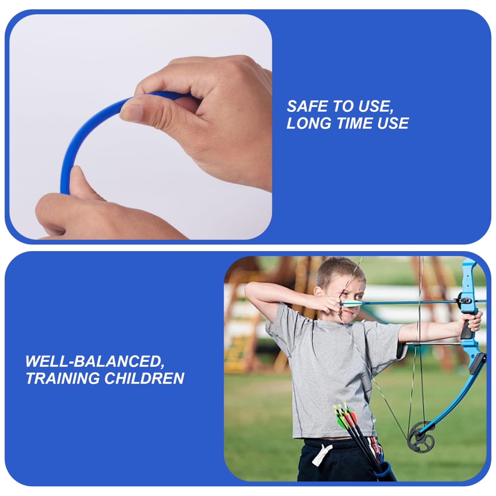 12 pièces flèches à Ventouse de 16, 54 Pouces, flèches de Remplacement pour Enfants Accessoires Jouets tir à l'arc pour Enfants légers et réutilisables Bien équilibrés Bleu
