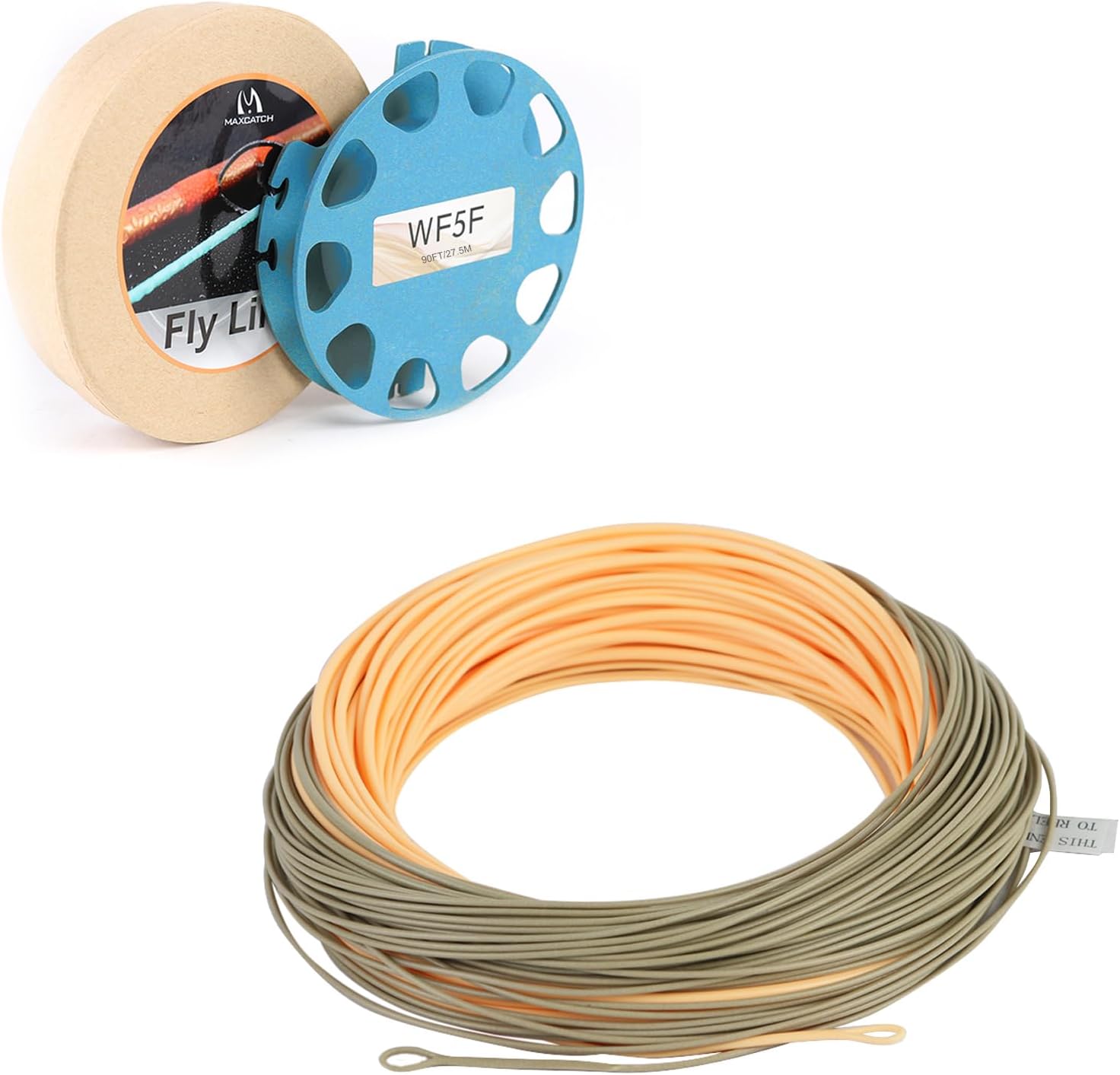 Maxcatch Fly Line for Single-Handed Spey Casting, Weight Forward Floating Fly Lines with Two Welded Loops, WF3F-WF8F, 90FT