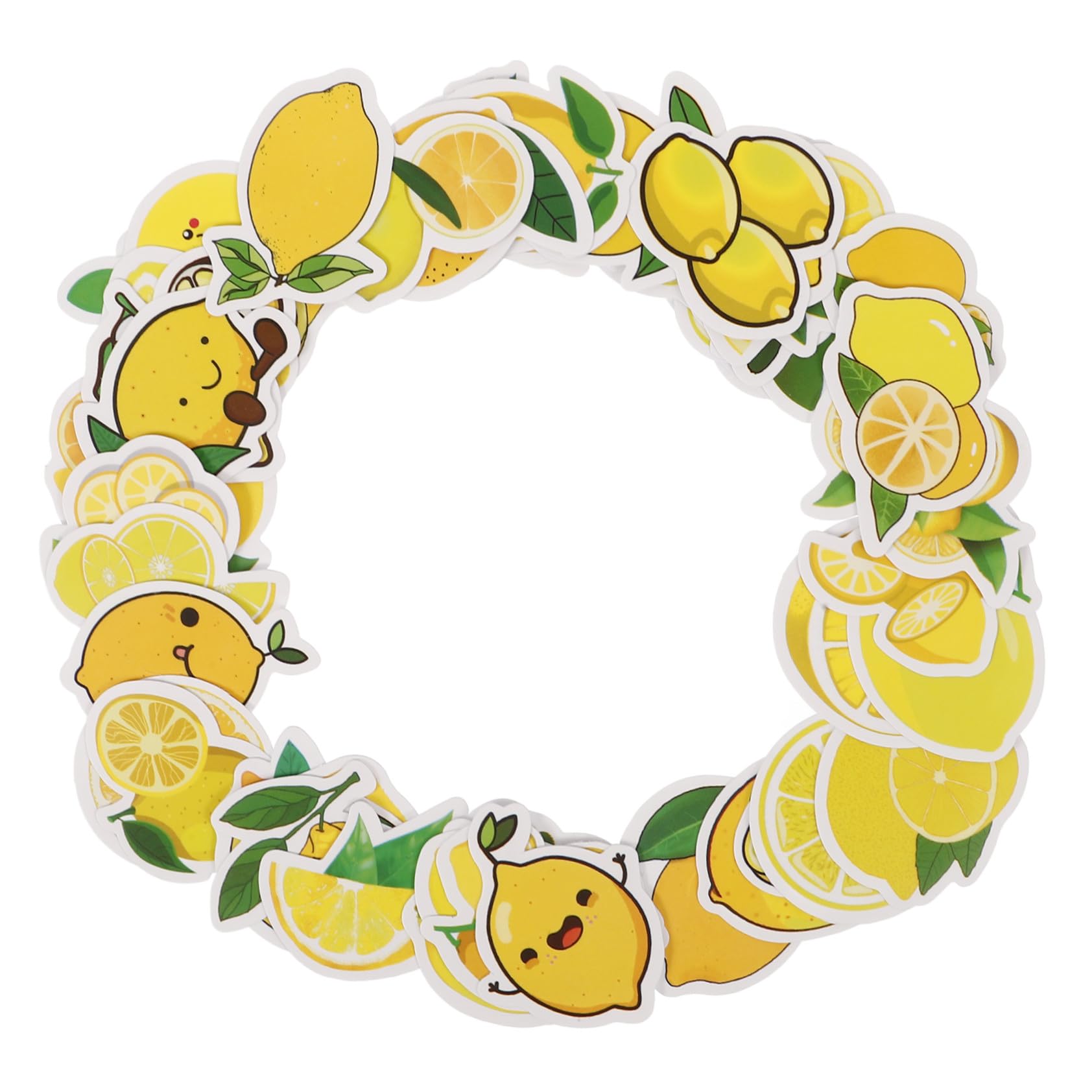 Autocollants de dessin animé citrons jaunes TOPBATHY cadeau idéal pour création artistique enfant